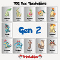 Pokemon Gen 2 Binder Inserts | Johto Collection (Digital Download), National Pokedex Placeholder