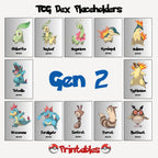 Pokemon Gen 2 Binder Inserts | Johto Collection (Digital Download), National Pokedex Placeholder