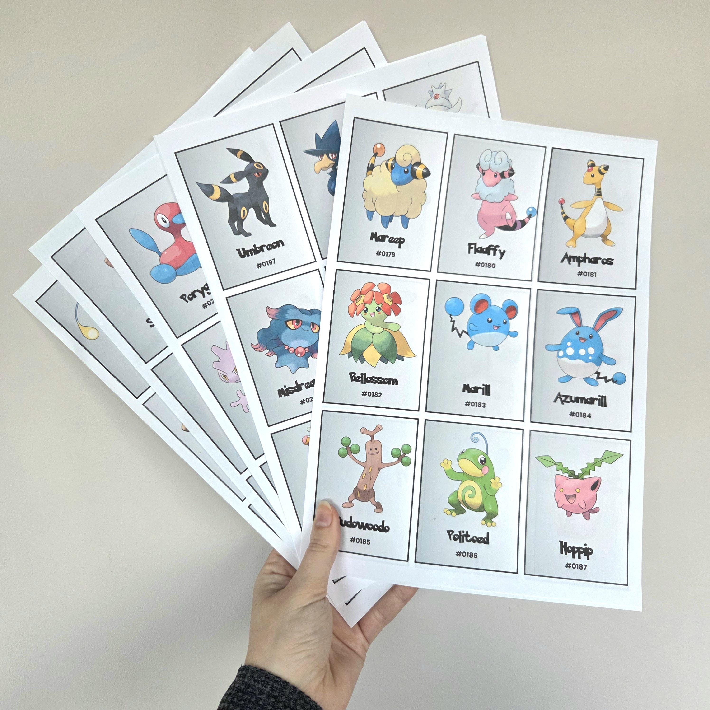 Pokemon Gen 2 Binder Inserts | Johto Collection (Digital Download), National Pokedex Placeholder
