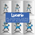 Lucario Pokémon TCG Binder Placeholders | Adjustable | Collection Tracker (Digital Download)