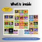 Team Rocket master set overview showing the included Pokémon cards to print and a full color checklist for the Perfect Order binder.