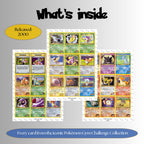 Gym Challenge master set overview showing the included Pokémon cards to print and a full color checklist for the Perfect Order binder.