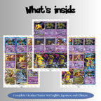 Giratina binder pages set overview showing the included Pokémon cards to print and cut for your binder sleeves.