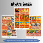 Flareon binder pages set overview showing the included Pokémon cards to print and cut for your binder sleeves.