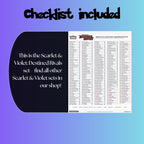 Example of the checklist that’s included to see which cards are all in the Destined Rivals set from the Scarlet & Violet Series.