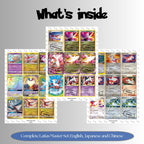 Latias binder pages set overview showing the included Pokémon cards to print and cut for your binder sleeves.