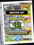 Jungle Set Binder Pages, Pokemon Placeholders, Printable Master Set TCG, Digital Download