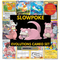 Slowpoke Evolutions set binder page showing grayscale and color Pokémon cards, designed as a digital download to complete a collector’s binder.
