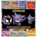 Gengar, Haunter and Gastly Cameo binder pages set showing grayscale and color Pokémon cards, designed as a digital download to complete a collector’s binder.