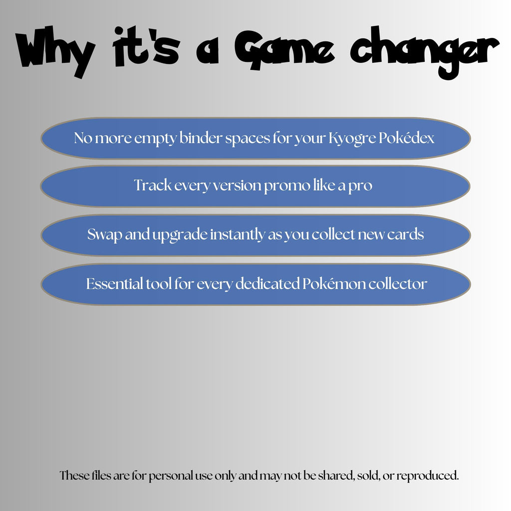 Kyogre set checklist highlighting the benefits of tracking and upgrading your Pokémon card collection.