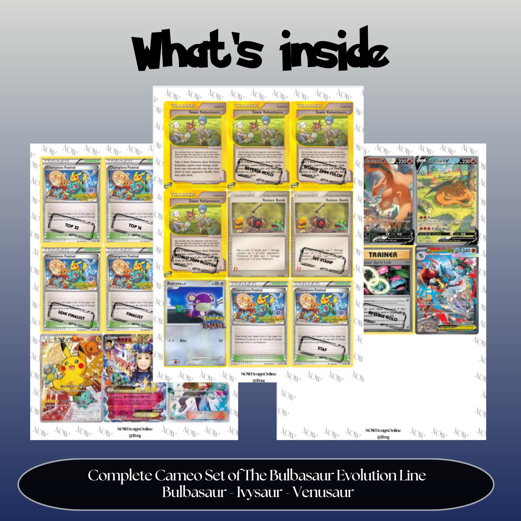 Bulbasaur Evolutions Cameo Card Placeholders
