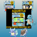 Squirtle Evolutions Master Set Bundle Binder Placeholders: English, Japanese, Chinese (PDF Downloads)
