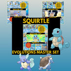 Squirtle Evolutions Master Set Bundle Binder Placeholders: English, Japanese, Chinese (PDF Downloads)