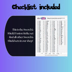 Example of the checklist that’s included to see which cards are all in the Fusion Strike set from the Sword & Shield Series.