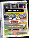 Neo Revelation Binder Pages, Pokémon Master Set, Printable Placeholders, Digital Download