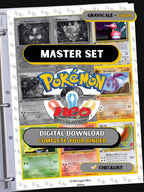 Neo Revelation Binder Pages, Pokémon Master Set, Printable Placeholders, Digital Download