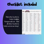 Example of the checklist that’s included to see which cards are all in the Twilight Masquerade set from the Scarlet & Violet Series.