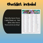 Example of the checklist that’s included to see which cards are all in the Unified Minds set from the Sun & Moon Series.