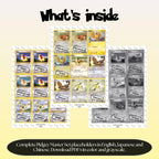Pidgey binder pages set overview showing the included Pokémon cards to print and cut for your binder sleeves.