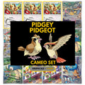 Pidgey & Pidgeot Cameo binder pages set showing grayscale and color Pokémon cards, designed as a digital download to complete a collector’s binder.