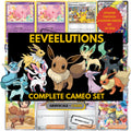 Eeveelutions Cameo binder pages set showing grayscale and color Pokémon cards, designed as a digital download to complete a collector’s binder.