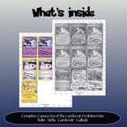 Gardevoir and Evolutions Cameo binder pages set overview showing the included Pokémon cards to print and cut for your binder sleeves.