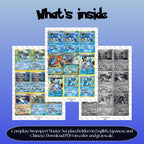Swampert binder pages set overview showing the included Pokémon cards to print and cut for your binder sleeves.