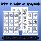 Printable national pokedex placeholders available in color and grayscale photo with blue outline designed for Pokémon binder organization and easy home printing.