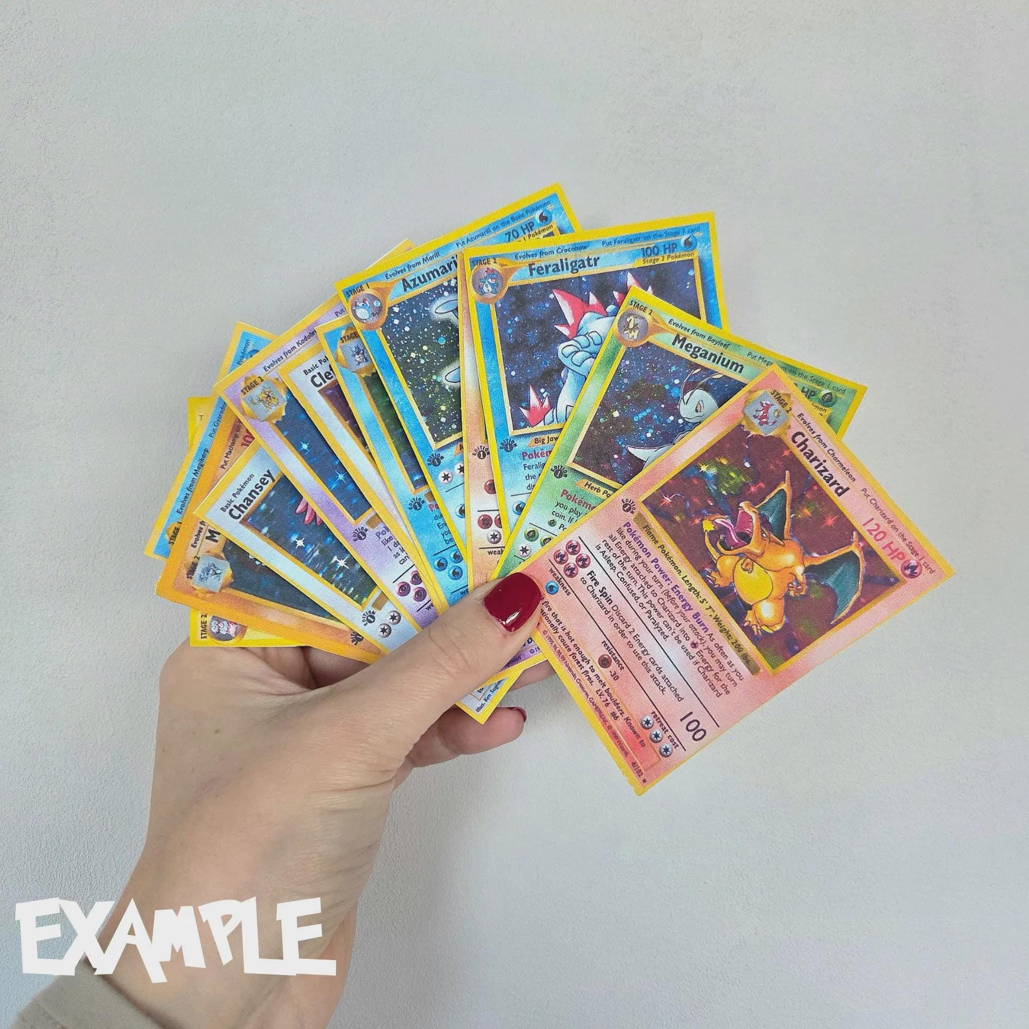 Lucario cards example showing Pokémon cards used to demonstrate how the master set fits into a collector’s binder.