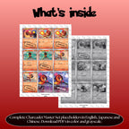 Charcadet binder pages set overview showing the included Pokémon cards to print and cut for your binder sleeves.