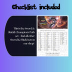 Example of the checklist that’s included to see which cards are all in the Champions Path set from the Sword & Shield Series