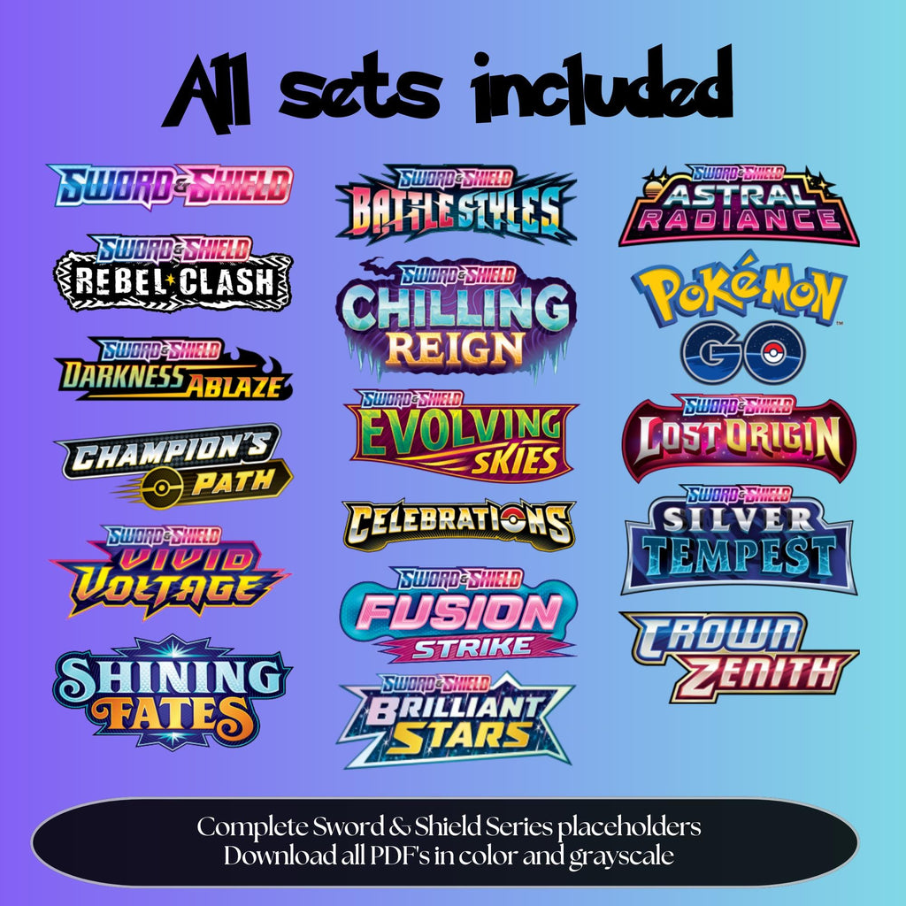 Overview of all Sword and Shield sets that are included.