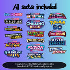 Overview of all Sword and Shield sets that are included.