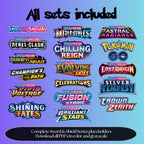 Overview of all Sword and Shield sets that are included.
