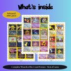 WOTC: Black Star Promos master set overview showing the included Pokémon cards to print and a full color checklist for the WOTC binder.