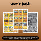 Graveler binder pages set overview showing the included Pokémon cards to print and cut for your binder sleeves.