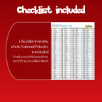 Printable national pokedex checklist showing every Pokémon from #001 to #1025 designed to track Pokémon collection progress.