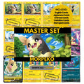 Morpeko binder pages set showing grayscale and color Pokémon cards, designed as a digital download to complete a collector’s binder.