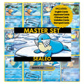 Sealeo binder pages set showing grayscale and color Pokémon cards, designed as a digital download to complete a collector’s binder.
