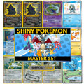 Shiny Pokémon binder pages set showing grayscale and color Pokémon cards, designed as a digital download to complete a collector’s binder.
