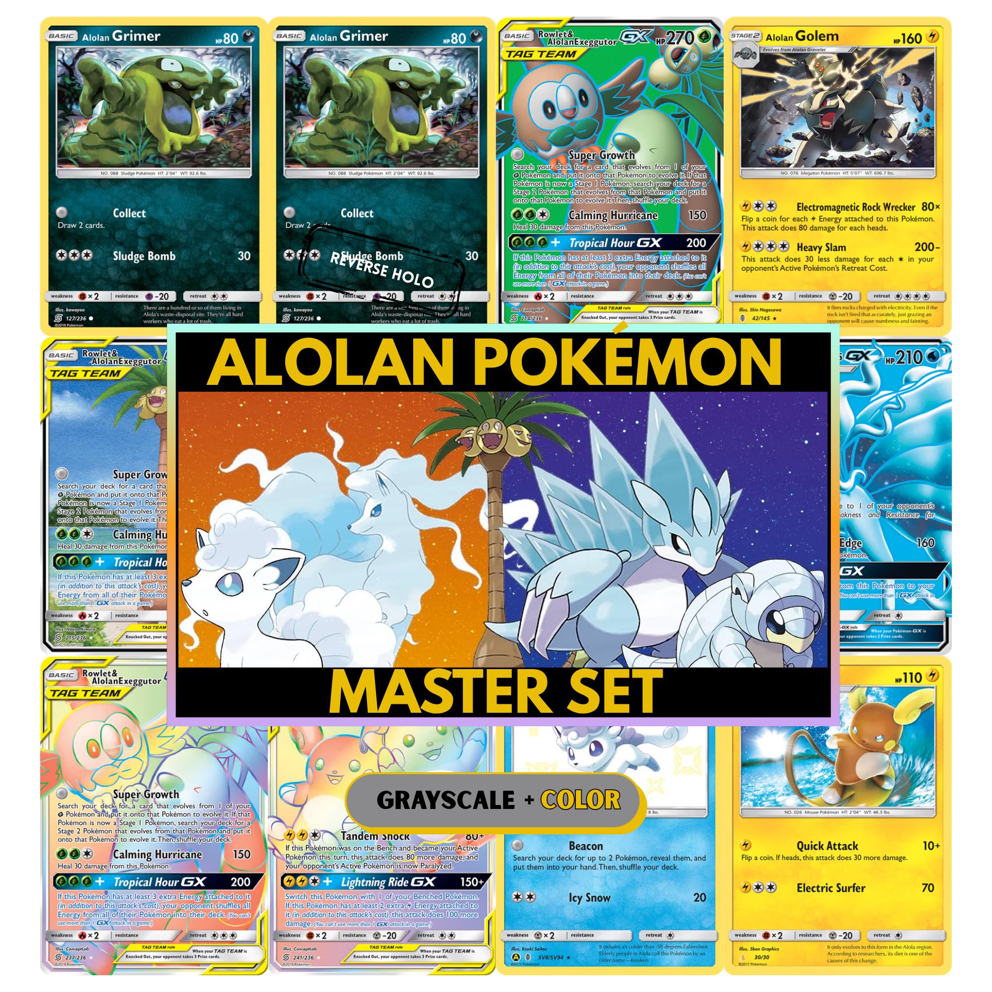 Alolan Pokemon Master Set Binder Pages, Pokemon Placeholders, TCG Bind – NOWPOKE