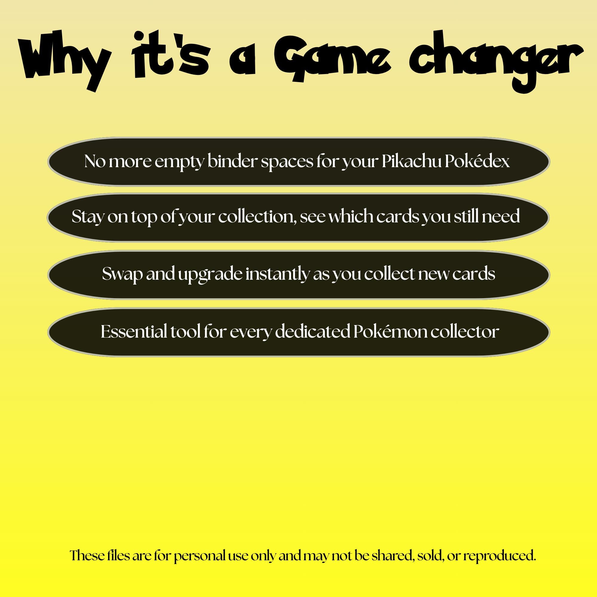 Pikachu set checklist highlighting the benefits of tracking and upgrading your Pokémon card collection.
