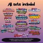Showing all sets of Scarlet & Violet Master Sets are included in the bundle.