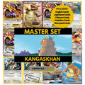 Kangaskhan binder pages set showing grayscale and color Pokémon cards, designed as a digital download to complete a collector’s binder.
