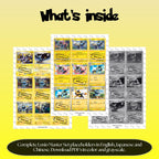 Luxio binder pages set overview showing the included Pokémon cards to print and cut for your binder sleeves.
