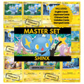 Shinx binder pages set showing grayscale and color Pokémon cards, designed as a digital download to complete a collector’s binder.