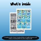 Sealeo binder pages set overview showing the included Pokémon cards to print and cut for your binder sleeves.