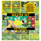 Victreebel binder pages set showing grayscale and color Pokémon cards, designed as a digital download to complete a collector’s binder.