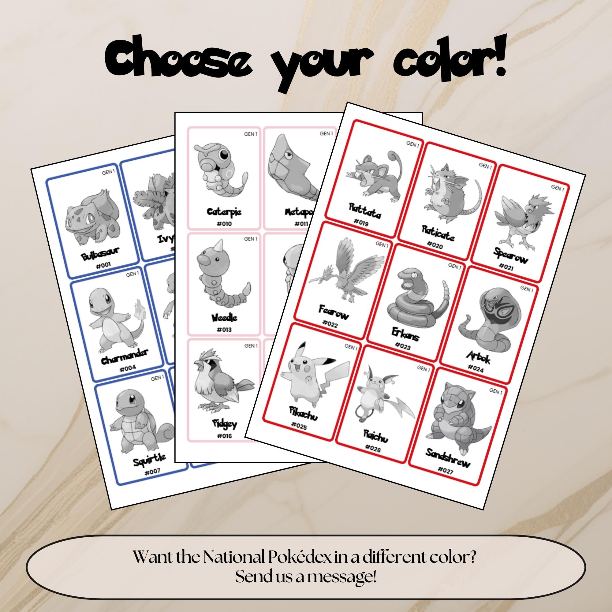 Showing that all colors are available on request.