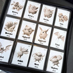 Showing a filled binder page with the Marble National Pokédex placeholders.